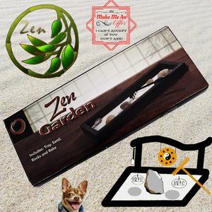 Zen Garden Tabletop Desktop w/ Sand, Rocks & Rake